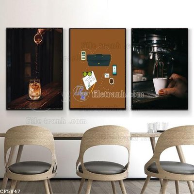 Tải file gốc File tranh treo quán cà phê CF5847 (bản PSD) đầy đủ layer