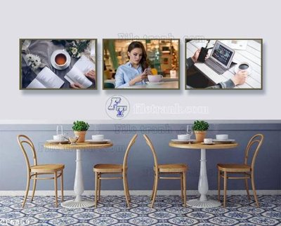 File gốc File tranh treo quán cà phê CF5859 (in mica) cắt laser