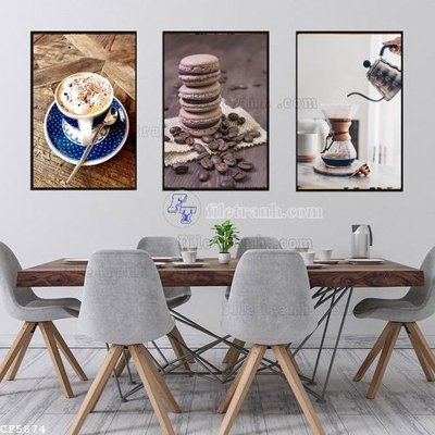 File tranh File tranh treo quán cà phê CF5874 (bản gốc) treo phòng ăn