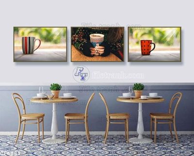 File gốc File tranh treo quán cà phê CF5881 (in tráng gương) sang trọng