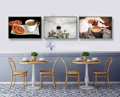 File gốc File tranh treo quán cà phê CF5904 (in lụa) cao cấp