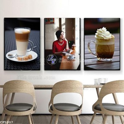 Hình ảnh file gốc File tranh treo quán cà phê CF5907 (chất lượng cao)
