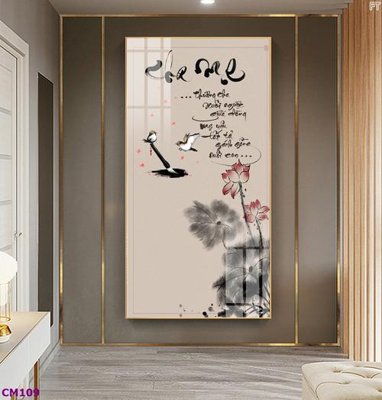 File in trần File tranh thư pháp cha mẹ CM109 (bản gốc) bầu trời