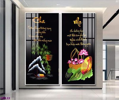 Tải file tranh gốc File tranh thư pháp cha mẹ CM133 chất lượng cao