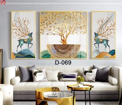 File tranh File tranh bộ hiện đại D-069 (gốc) in vải canvas