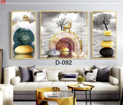 File in trần File tranh bộ hiện đại D-092 (bản gốc 3D) sống động