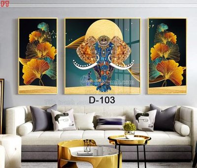 File in mica File tranh bộ hiện đại D-103 (bản gốc) làm vách ngăn