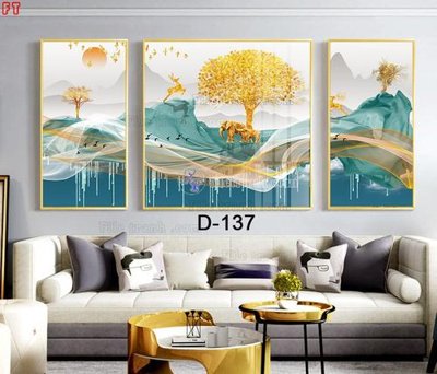 Tải file gốc File tranh bộ hiện đại D-137 (in bạt) quảng cáo