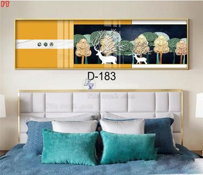 File gốc File tranh bộ hiện đại D-183 (in tráng gương) sang trọng