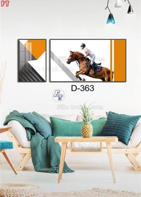 File in trần File tranh bộ hiện đại D-363 (bản gốc 3D) sống động