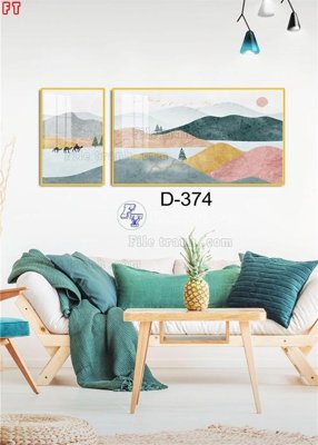 Download file File tranh bộ hiện đại D-374 (gốc) in mica cao cấp