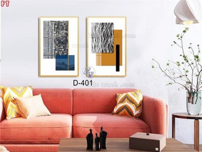 File tranh File tranh bộ hiện đại D-401 (gốc) in vải canvas