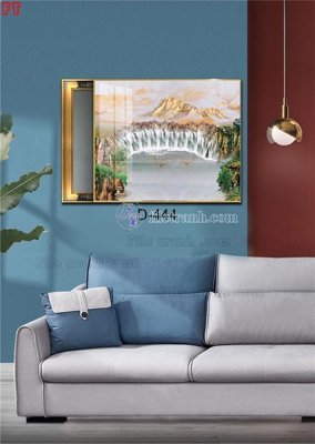 Tải file File tranh bộ hiện đại D-444 (gốc) chủ đề hoa sen