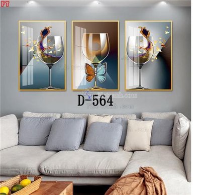 File gốc File tranh bộ hiện đại D-564 (in tráng gương) ốp tường