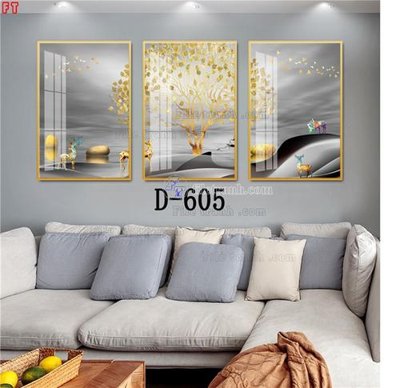 File in trần File tranh bộ hiện đại D-605 (file gốc) hoa văn 3D