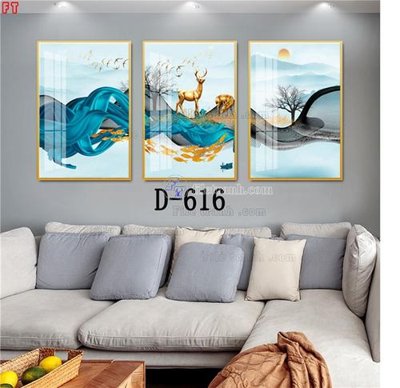 File in trần File tranh bộ hiện đại D-616 (bản gốc) phong cảnh