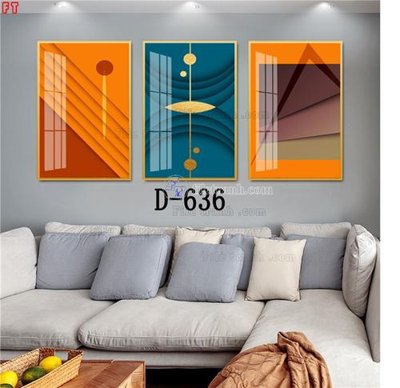 File ảnh File tranh bộ hiện đại D-636 (gốc) in decal dán tường