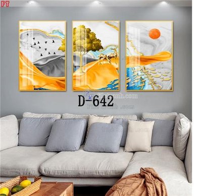 File in trần File tranh bộ hiện đại D-642 (bản gốc) phong cảnh