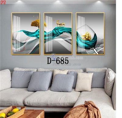 File in trần File tranh bộ hiện đại D-685 (file gốc) phong thủy