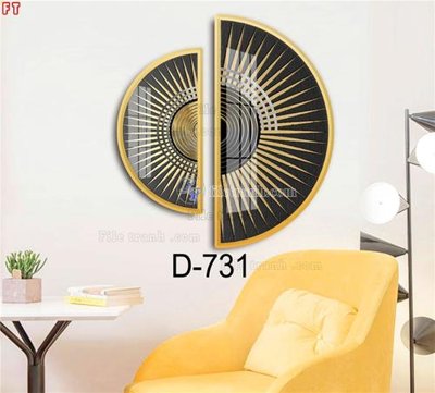 File gốc File tranh bộ hiện đại D-731 (in tráng gương) sang trọng