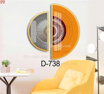 File in trần File tranh bộ hiện đại D-738 (file gốc) phong thủy