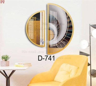 File gốc File tranh bộ hiện đại D-741 (in lụa) tranh mã đáo