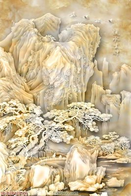 File gốc in mica File tranh đứng lối vào D3D435 chất lượng