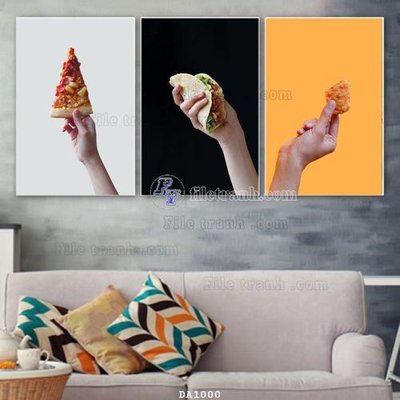 File gốc in mica File tranh phòng ăn đồ ăn nhanh DA1000 chất lượng