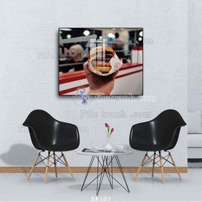 File gốc File tranh phòng ăn đồ ăn nhanh DA107 (cho in 3D) độc đáo