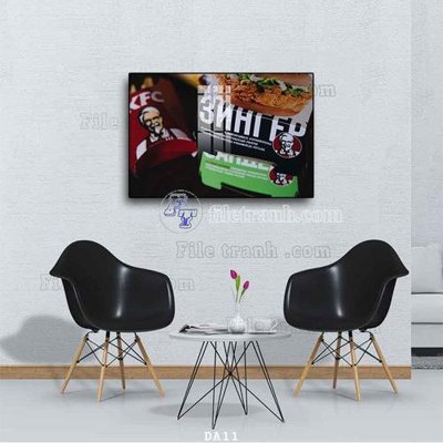 File tranh File tranh phòng ăn đồ ăn nhanh DA11 (gốc) chủ đề động vật