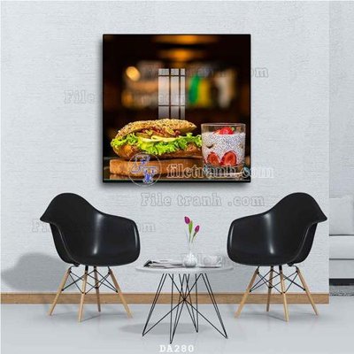File gốc File tranh phòng ăn đồ ăn nhanh DA280 (AI/EPS) cho in ấn