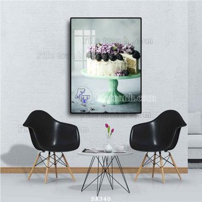 File tranh File tranh phòng ăn đồ ăn nhanh DA340 (ảnh gốc) in trần 3D