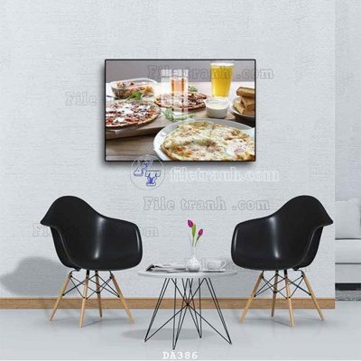 File in trần File tranh phòng ăn đồ ăn nhanh DA386 (file gốc) hoa văn 3D