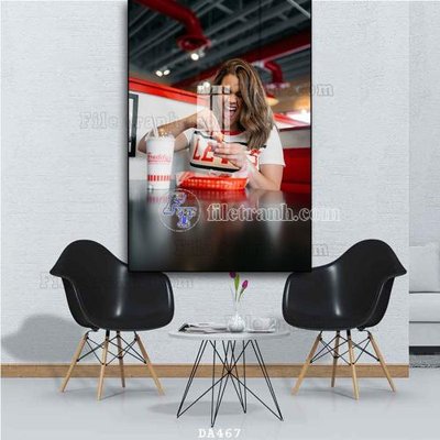 Download file File tranh phòng ăn đồ ăn nhanh DA467 (gốc) in mica đèn LED