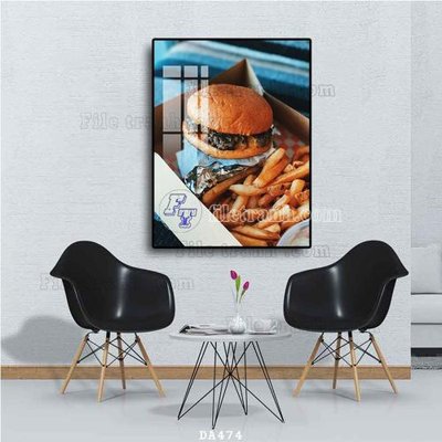 File gốc File tranh phòng ăn đồ ăn nhanh DA474 (in tráng gương) nghệ thuật