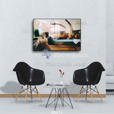 File ảnh File tranh phòng ăn đồ ăn nhanh DA476 (gốc) in standee