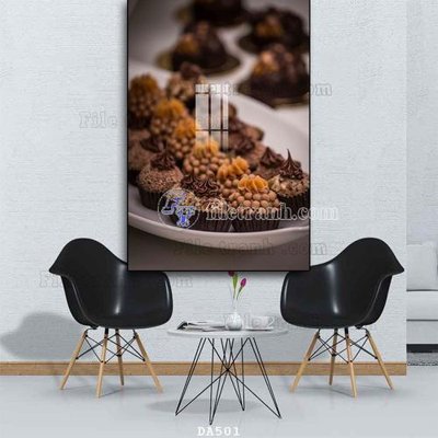 File tranh in tráng gương File tranh phòng ăn đồ ăn nhanh DA501 (siêu nét)
