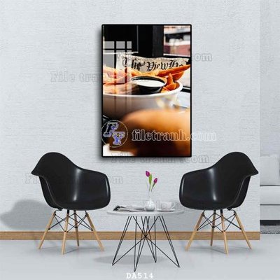 File in mica File tranh phòng ăn đồ ăn nhanh DA514 (bản gốc) siêu trong