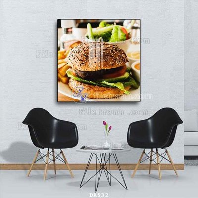 File ảnh File tranh phòng ăn đồ ăn nhanh DA532 (gốc) dùng in Pano