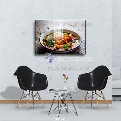 File in trần File tranh phòng ăn đồ ăn nhanh DA545 (bản gốc) mây trời