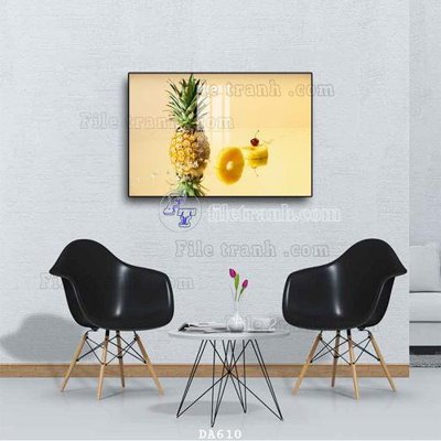 File gốc File tranh phòng ăn đồ ăn nhanh DA610 (in mica) cắt laser