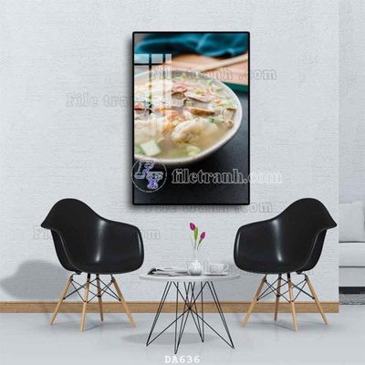 Ảnh gốc File tranh phòng ăn đồ ăn nhanh DA636 (độ nét cao) in tráng gương