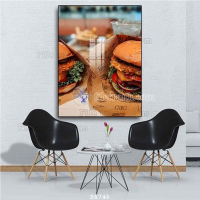 Tải file File tranh phòng ăn đồ ăn nhanh DA746 (ảnh gốc) in gạch 3D