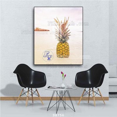 Download file gốc File tranh phòng ăn đồ ăn nhanh DA756 (in lụa) tranh 3D