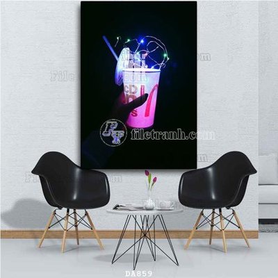 File in trần File tranh phòng ăn đồ ăn nhanh DA859 (bản gốc) hoa văn