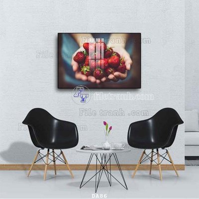 File gốc File tranh phòng ăn đồ ăn nhanh DA86 (in tráng gương) sang trọng