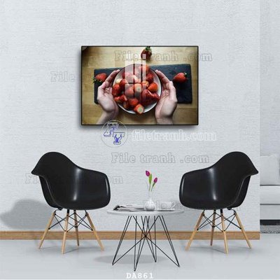File tranh in trần 3D File tranh phòng ăn đồ ăn nhanh DA861 (ảnh gốc)