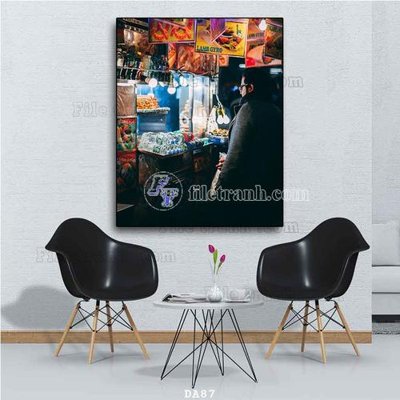 File ảnh File tranh phòng ăn đồ ăn nhanh DA87 (gốc) cho trang trí nhà hàng