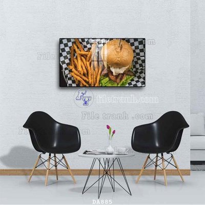 Tải về hình ảnh gốc File tranh phòng ăn đồ ăn nhanh DA885 sắc nét