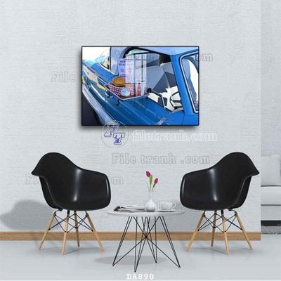 File tranh File tranh phòng ăn đồ ăn nhanh DA890 (bản gốc) treo quán cafe